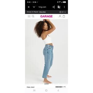 Garage Denim Mom Jeans Size 0. Brand New With Tags MSRP 56.00